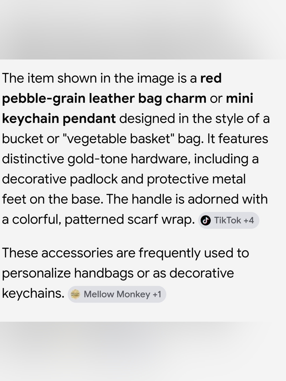 Red Mini Tote Handbag with Gold Accent - Picture 6 of 9